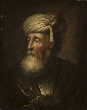 Portrait of an old man by Christian Wilhelm Ernst Dietrich Oil Painting