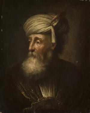 Portrait of an old man by Christian Wilhelm Ernst Dietrich Oil Painting