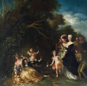 Surprised, or Infidelity Found Out by Christian Wilhelm Ernst Dietrich Oil Painting