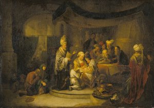 The Circumcision by Christian Wilhelm Ernst Dietrich Oil Painting