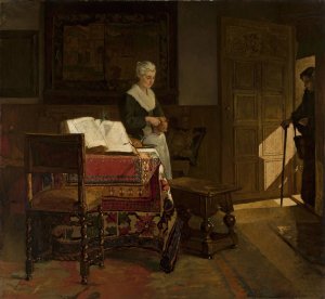 Alms by Christoffel Bisschop Oil Painting
