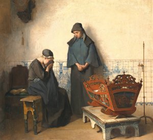 The Lord has given, the Lord has taken away by Christoffel Bisschop Oil Painting