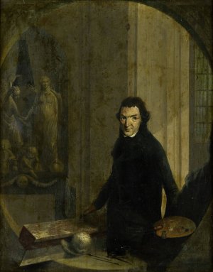 Self Portrait by Christoffel Frederik Franck Oil Painting