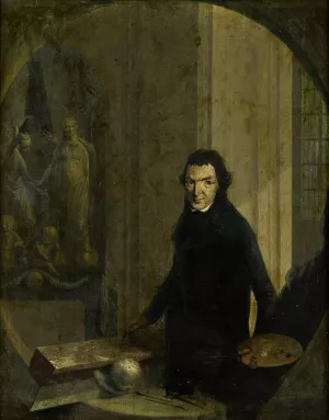Self Portrait by Christoffel Frederik Franck Oil Painting