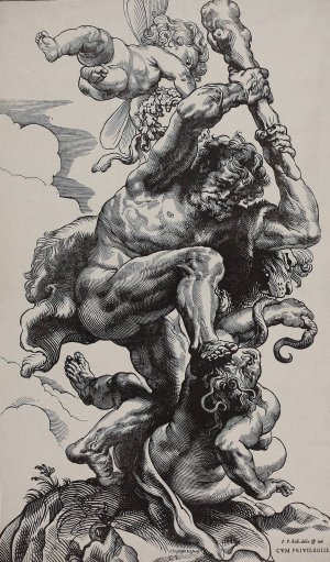 Hercules Slaying Envy by Christoffel Jegher Oil Painting