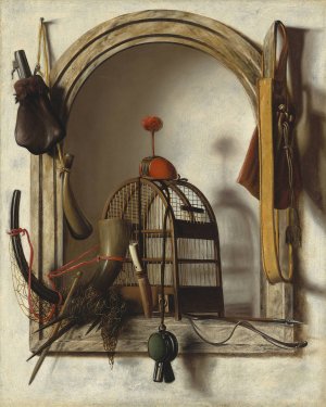 Niche with Falconry Gear by Christoffel Pierson Oil Painting