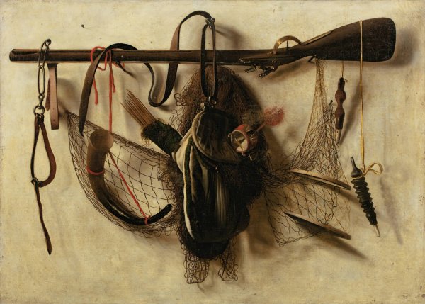Still life with falconry instruments by Christoffel Pierson - Hand-Painted Oil Painting Reproduction