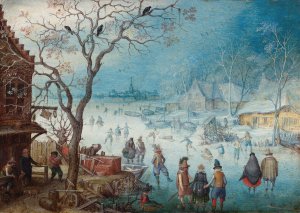 Winter Landscape by Christoffel Van Den Berghe Oil Painting