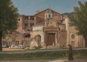 A Section of the Via Sacra, Rome by Christoffer Wilhelm Eckersberg Oil Painting