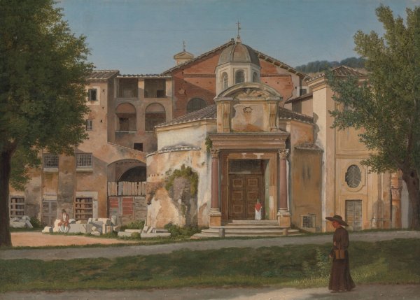 A Section of the Via Sacra, Rome  by Christoffer Wilhelm Eckersberg - Hand-Painted Oil Painting Reproduction