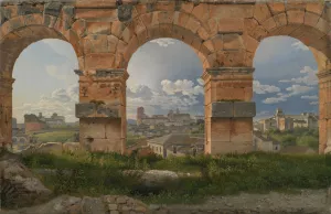 A View through Three Arches of the Third Storey of the Colosseum Oil painting by Christoffer Wilhelm Eckersberg