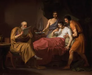 Alexander The Great On His Sickbed by Christoffer Wilhelm Eckersberg Oil Painting