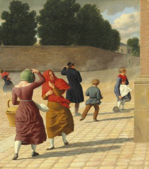 En Storm by Christoffer Wilhelm Eckersberg Oil Painting