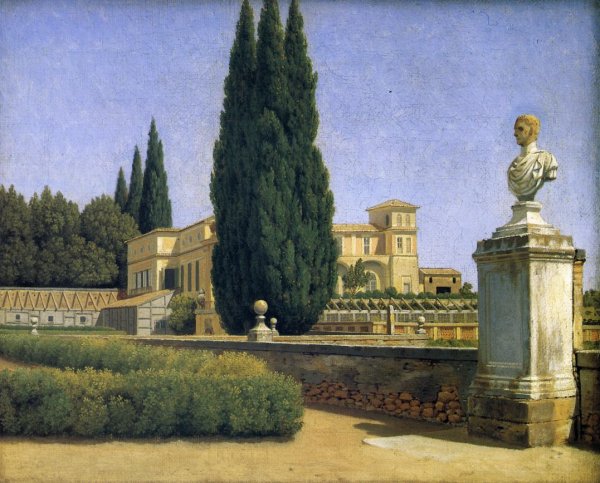 Main Product Photo of In the Gardens of the Villa Albani Painting by Christoffer Wilhelm Eckersberg