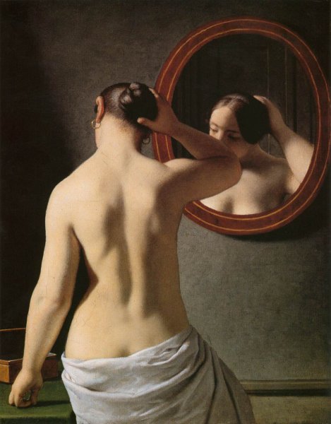 Morning Toilette by Christoffer Wilhelm Eckersberg - Hand-Painted Oil Painting Reproduction