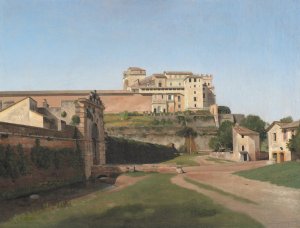 Porta Angelica and Part of the Vatican by Christoffer Wilhelm Eckersberg Oil Painting