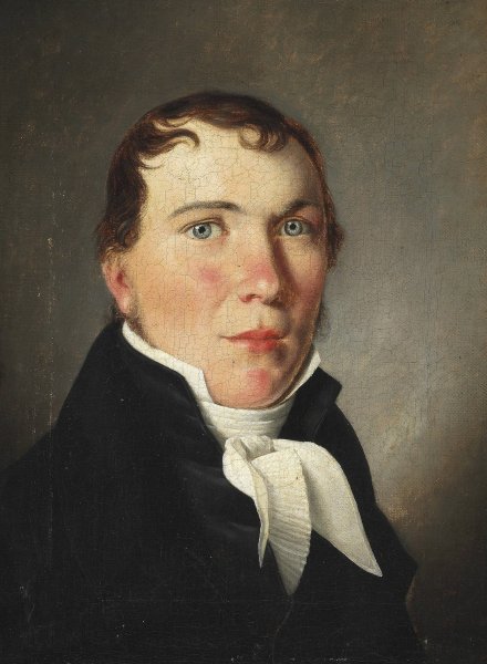 Portraet af kobmand Ipsen by Christoffer Wilhelm Eckersberg - Hand-Painted Oil Painting Reproduction