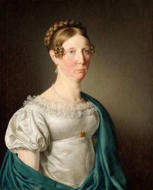 Portrait of a Lady by Christoffer Wilhelm Eckersberg Oil Painting