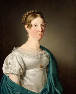 Portrait of a Lady Oil painting by Christoffer Wilhelm Eckersberg