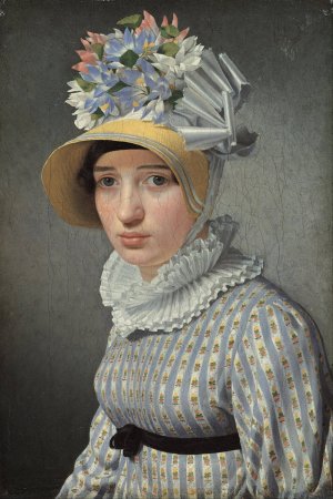 Portrait Of The Model Maddalena Or Anna Maria Uhden by Christoffer Wilhelm Eckersberg Oil Painting