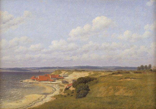 Renbjaerg Tileworks by Flensburg Fiord  by Christoffer Wilhelm Eckersberg - Hand-Painted Oil Painting Reproduction