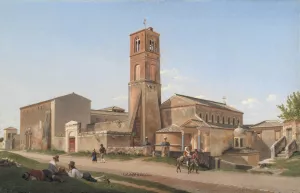 Sant'Agnese fuori le mura, Rome Oil painting by Christoffer Wilhelm Eckersberg