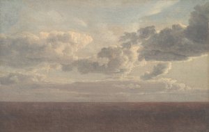 Study of Clouds over the Sea by Christoffer Wilhelm Eckersberg Oil Painting