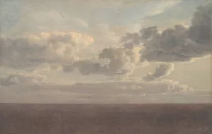 Study of Clouds over the Sea by Christoffer Wilhelm Eckersberg Oil Painting