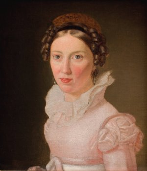 Suzanne Juel. The Artist's Sister-in-Law and later to Become his Third Wife by Christoffer Wilhelm Eckersberg Oil Painting