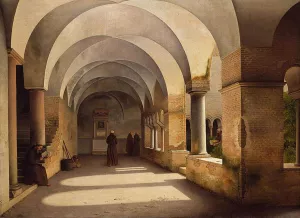 The Cloisters, San Lorenzo Fuori le Mura by Christoffer Wilhelm Eckersberg Oil Painting