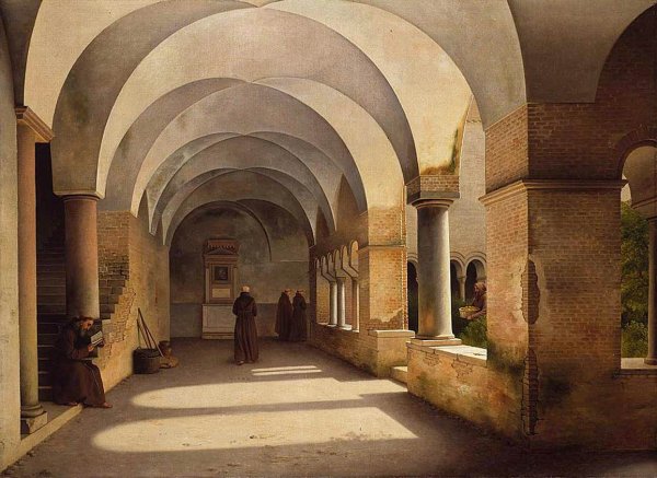 Main Product Photo of The Cloisters, San Lorenzo Fuori le Mura Painting by Christoffer Wilhelm Eckersberg