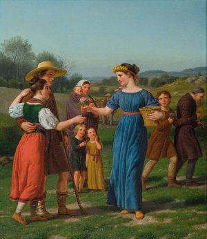 The Maiden from Afar From the poem by Schiller by Christoffer Wilhelm Eckersberg Oil Painting