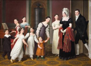 The Nathanson Family by Christoffer Wilhelm Eckersberg Oil Painting
