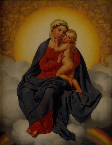 The Virgin And Child  by Christoffer Wilhelm Eckersberg - Hand-Painted Oil Painting Reproduction