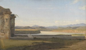 View from the Fontana Acetosa, Rome by Christoffer Wilhelm Eckersberg Oil Painting
