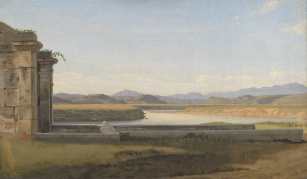 View from the Fontana Acetosa, Rome  by Christoffer Wilhelm Eckersberg - Hand-Painted Oil Painting Reproduction