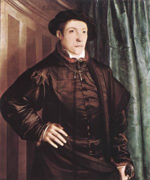 Christoph Fugger by Christoph Amberger Oil Painting