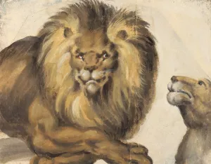 En hanloves forkrop og en hunloves hoved by Christoph Amberger Oil Painting