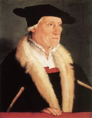 Portrait of the Cosmographer Sebastien Munster by Christoph Amberger - Oil Painting Reproduction