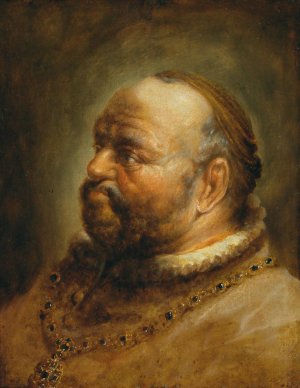 Portrait Of A Bearded Man by Christoph Paudiss Oil Painting