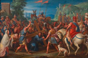 Christ carrying the cross by Christoph Schwarz Oil Painting