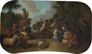 Singerie - The Concert by Christophe Huet Oil Painting