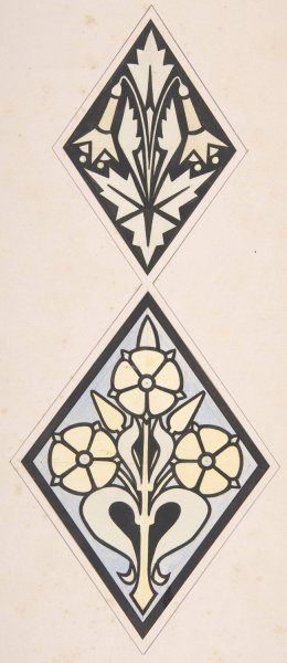 Design drawing by Christopher Dresser Oil Painting