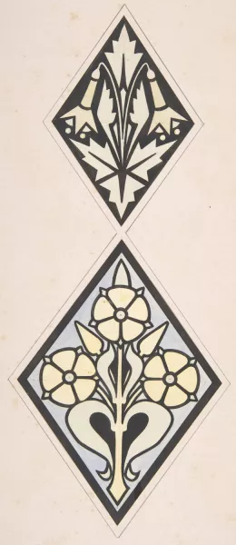 Design drawing by Christopher Dresser Oil Painting