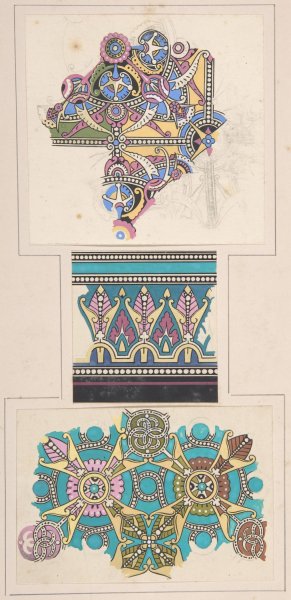 Design drawing by Christopher Dresser Oil Painting