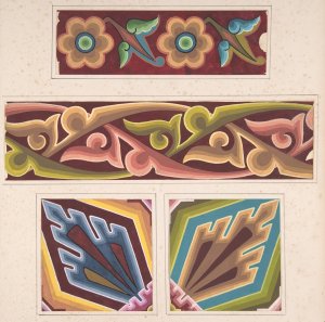 Design drawing by Christopher Dresser Oil Painting