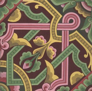 Design drawing by Christopher Dresser Oil Painting