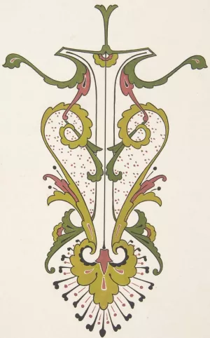 Design drawing by Christopher Dresser Oil Painting
