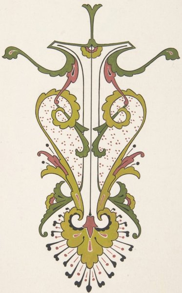 Design drawing  by Christopher Dresser - Hand-Painted Oil Painting Reproduction