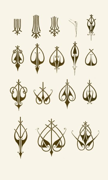 The Art of Decorative Design pl27  by Christopher Dresser - Hand-Painted Oil Painting Reproduction